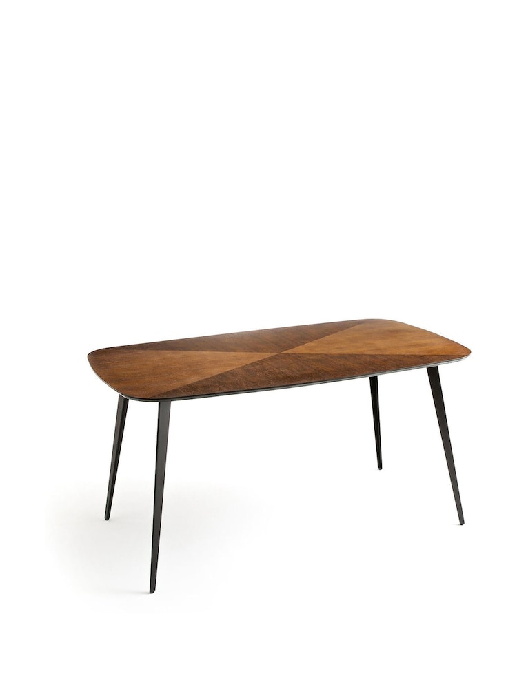 La Redoute Intérieurs Walnut Watford Vintage-Style 6 Seater Dining Table - Image 2 of 3