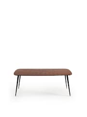 La Redoute Intérieurs Walnut Watford Vintage Inlaid Marquetry 8 Seater Table - Image 1 of 4