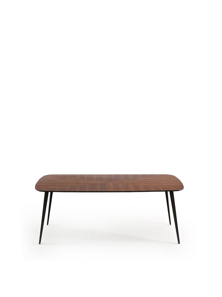 La Redoute Intérieurs Walnut Watford Vintage Inlaid Marquetry 8 Seater Table - Image 1 of 4