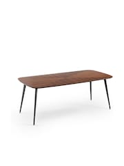 La Redoute Intérieurs Walnut Watford Vintage Inlaid Marquetry 8 Seater Table - Image 2 of 4
