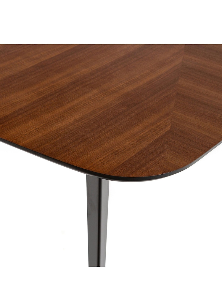La Redoute Intérieurs Walnut Watford Vintage Inlaid Marquetry 8 Seater Table - Image 4 of 4