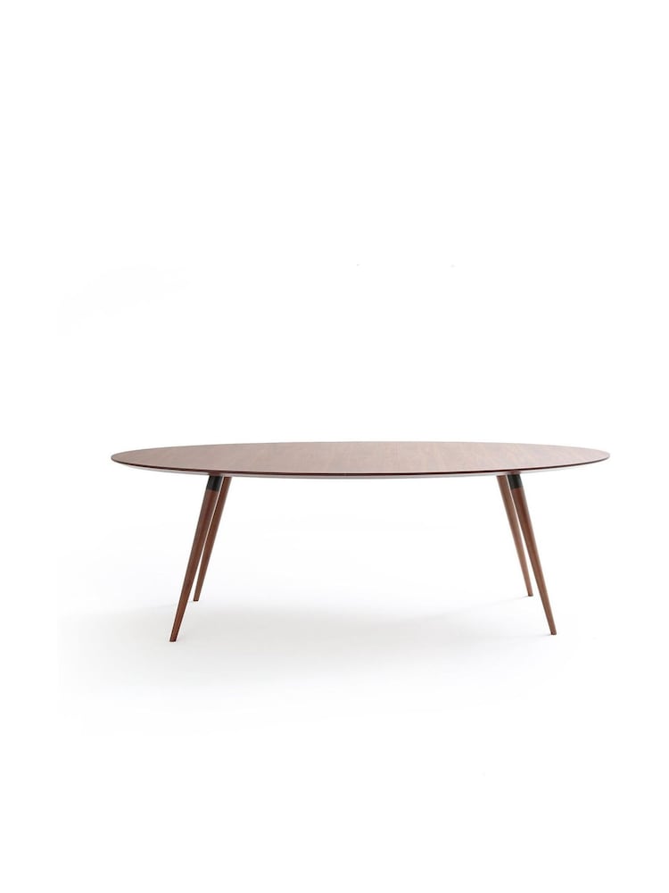 La Redoute Intérieurs Walnut Watford Walnut Elliptical 6-8 Seater Dining Table - Image 1 of 4