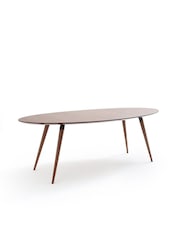 La Redoute Intérieurs Walnut Watford Walnut Elliptical 6-8 Seater Dining Table - Image 2 of 4