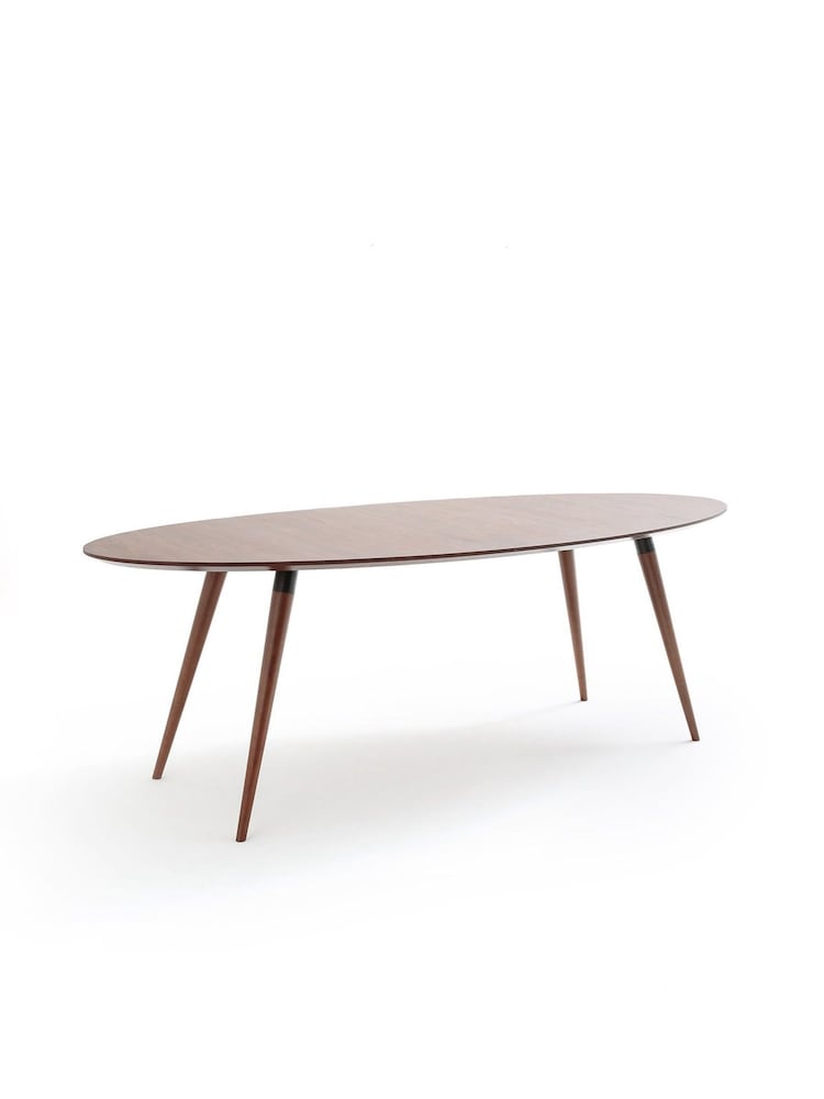 La Redoute Intérieurs Walnut Watford Walnut Elliptical 6-8 Seater Dining Table - Image 2 of 4
