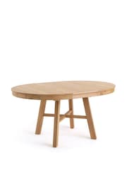 La Redoute Intérieurs Oak Zebarn Extendable Round 4 to 8 Seater Dining Table - Image 3 of 5