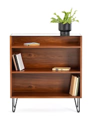 La Redoute Intérieurs Walnut Watford Vintage Console Table with Shelving - Image 1 of 4