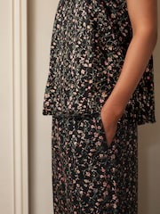 Black Ditsy Vest Pyjamas - Image 5 of 8