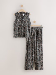 Black Ditsy Vest Pyjamas - Image 6 of 8