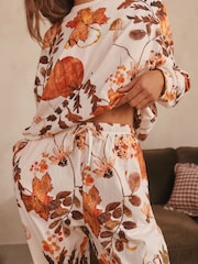 Neutral Pumpkin Long Sleeve Pyjamas - Image 6 of 9