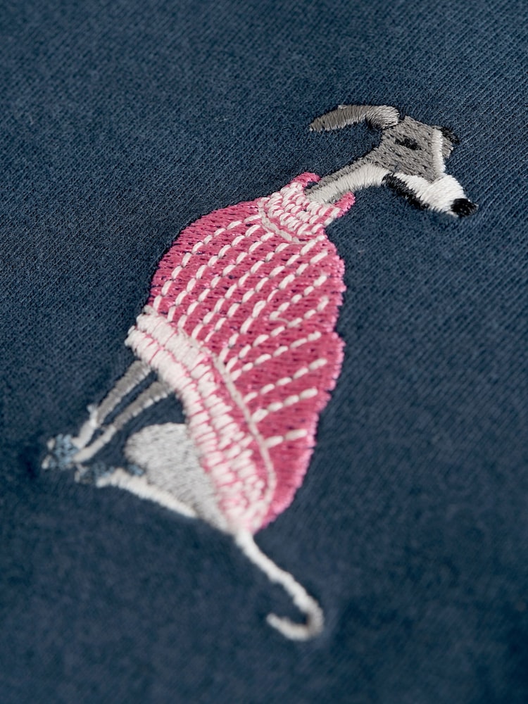 Navy Dog Jersey Short Sleeve Pyjamas - Image 4 of 4