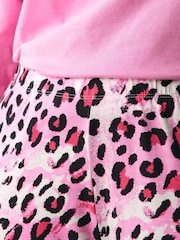 Pink Leopard Print Cotton Short Sleeve Pyjamas - Image 5 of 8