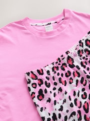 Pink Leopard Print Cotton Short Sleeve Pyjamas - Image 7 of 8