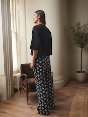 Black White Bow Cotton Short Sleeve Pyjamas - Image 2 of 8