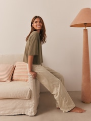 Sage Green Gingham Cotton Short Sleeve Pyjamas - Image 2 of 10