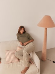 Sage Green Gingham Cotton Short Sleeve Pyjamas - Image 4 of 10