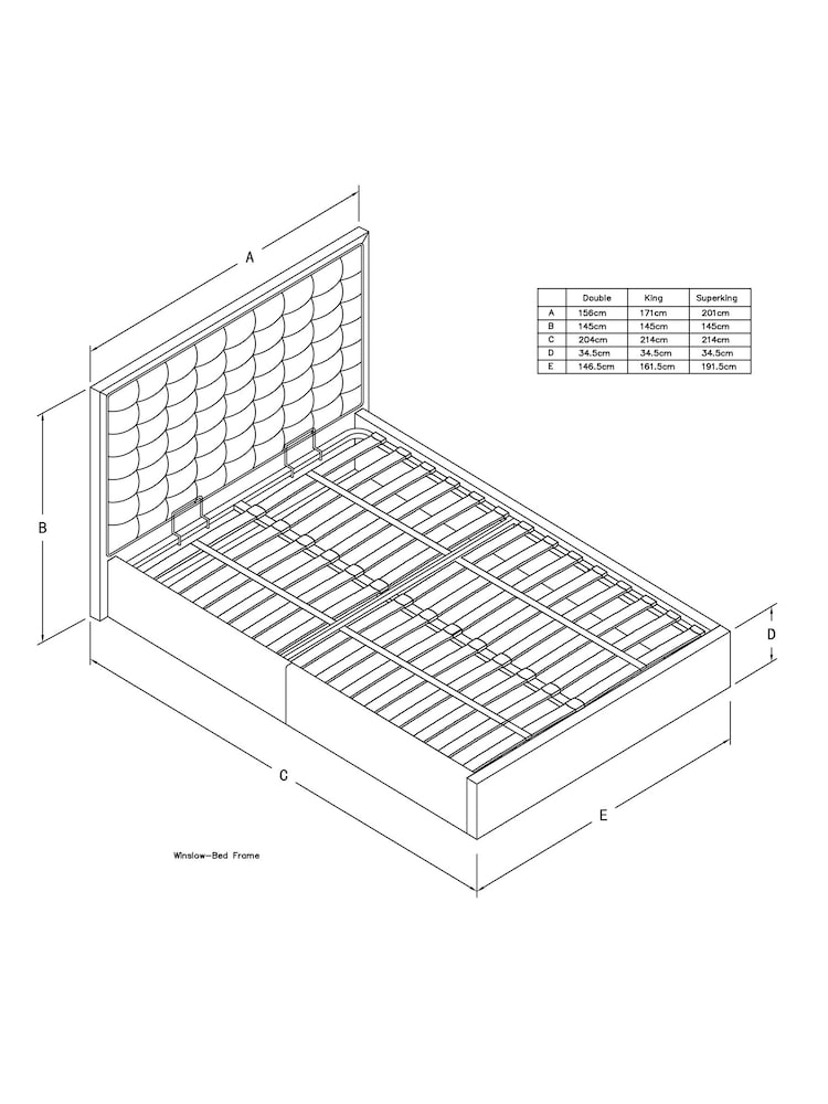 Natural Oyster Linen Look Chenille Winslow Upholstered Ottoman Storage Bed Ottoman Storage Bed Frame - Image 7 of 7