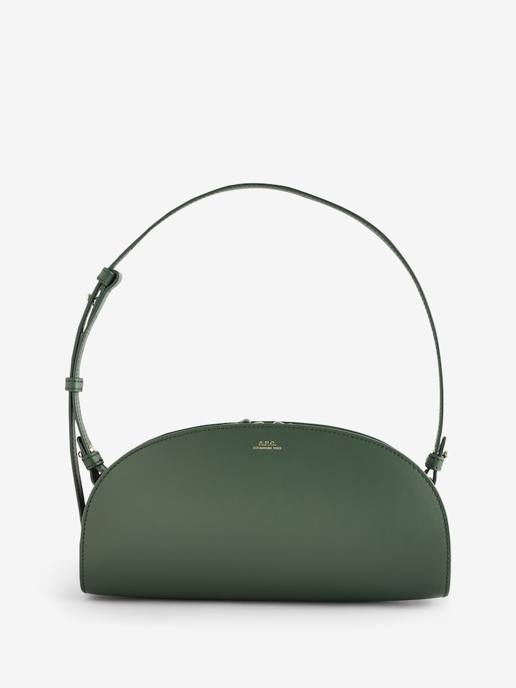 A.P.C. Green Sac Demi-Lune Shoulder Bag - Image 1 of 1 A.P.C. Green Sac Demi-Lune Shoulder Bag - Image 1 of 1