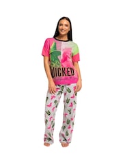 Character Wicked Elphaba And Glinda Long Sleeve 100% Cotton Pyjamas Set - صورة 1 من 5
