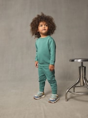 Grün - Jersey-Set mit Sweatshirt und Jogginghose (3 M.–7 J.) - Bild 1 von 8