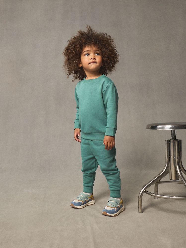 Grün - Jersey-Set mit Sweatshirt und Jogginghose (3 M.–7 J.) - Bild 1 von 8