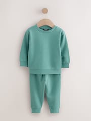 Grün - Jersey-Set mit Sweatshirt und Jogginghose (3 M.–7 J.) - Bild 4 von 8