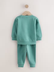 Grün - Jersey-Set mit Sweatshirt und Jogginghose (3 M.–7 J.) - Bild 6 von 8