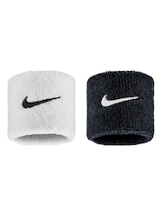 Nike Black/Chrome Swoosh Classic Wristbands - Image 1 of 1