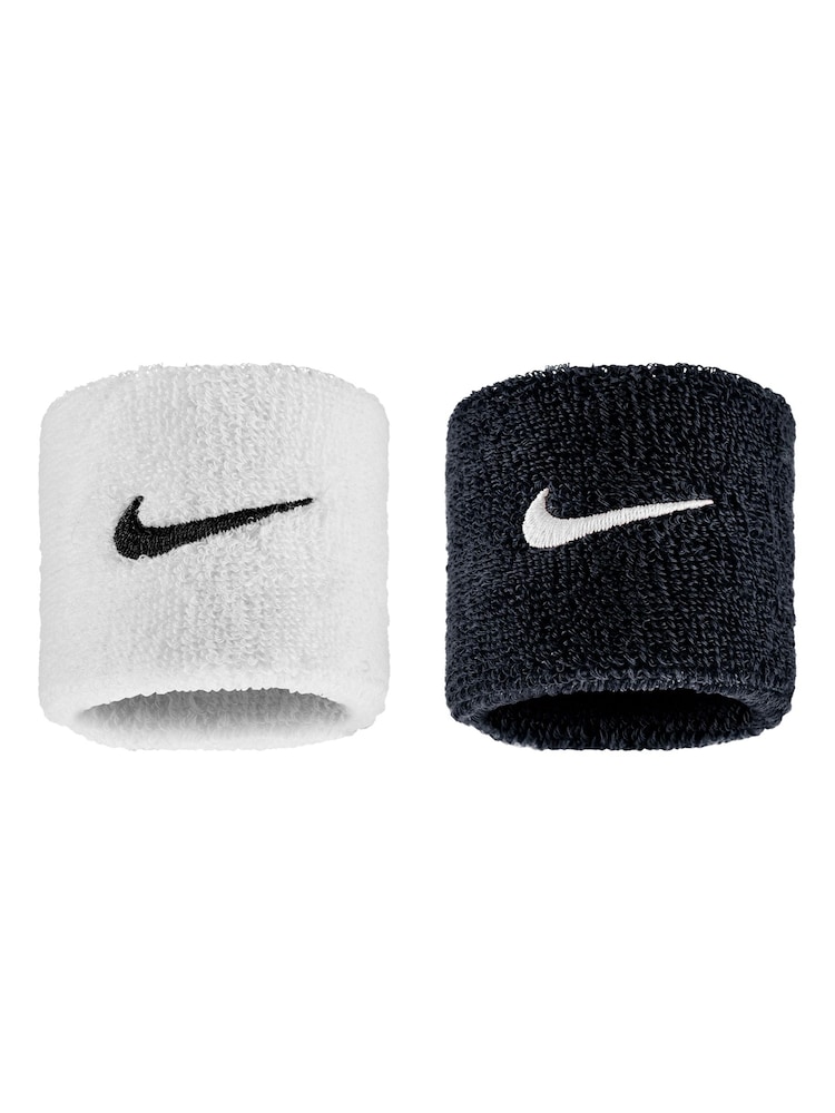 Nike Black/Chrome Swoosh Classic Wristbands - Image 1 of 1