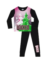 طقم من بيجامة قطن 100% بكُم طويل بتصميم مستوحى من شخصية Wicked Elphaba - صورة 1 من 8