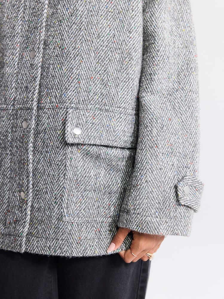 Grey Cord Collar Heritage Coat - Image 4 of 4