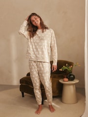 Oatmeal Pumpkin Long Sleeve Pyjamas - Image 3 of 8