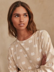 Oatmeal Pumpkin Long Sleeve Pyjamas - Image 8 of 8