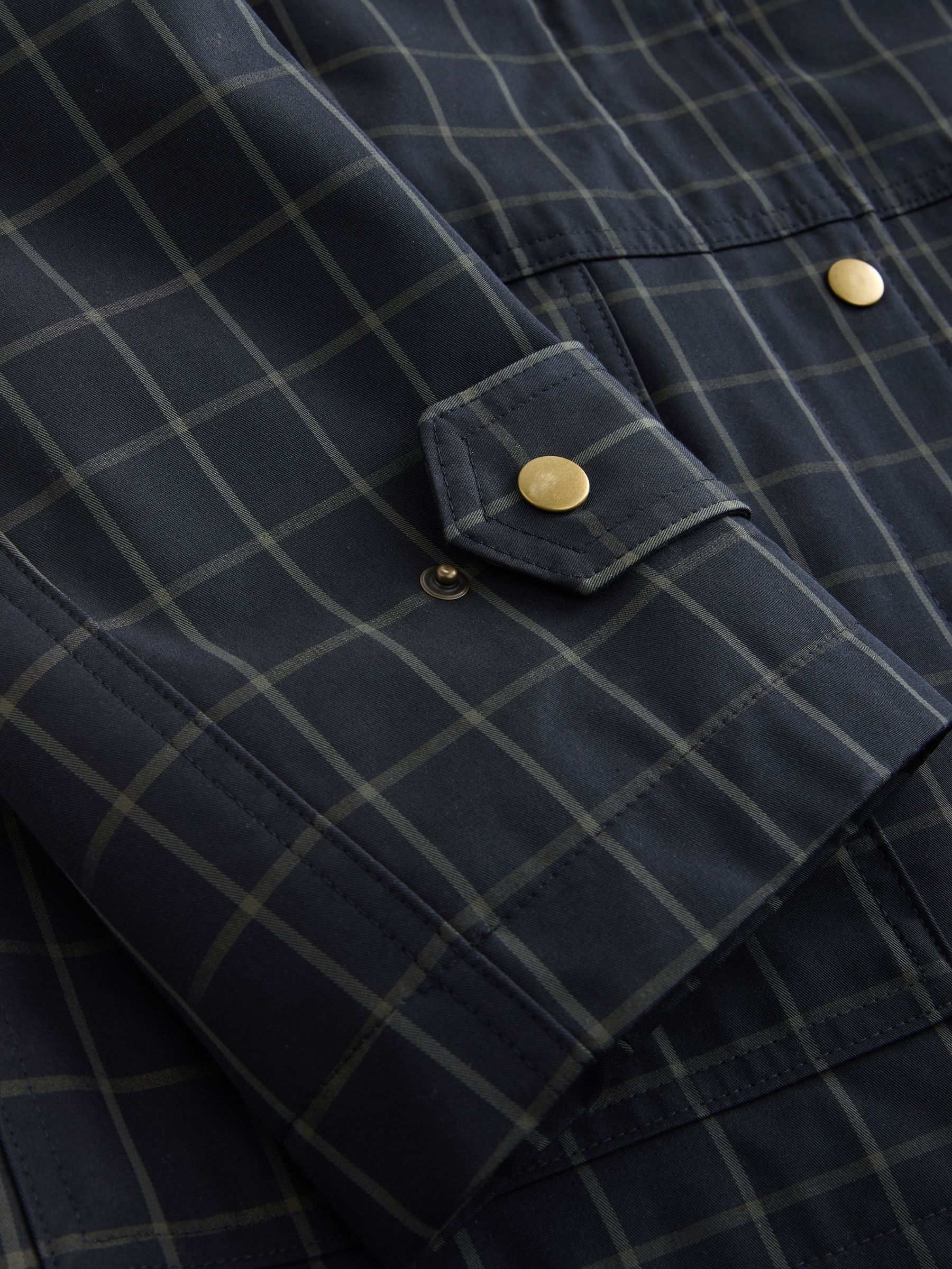 Buy Navy Check Cord Collar Heritage Coat from Next USA