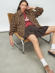 Animal Print Zip Through Jacket - Image 1 of 8