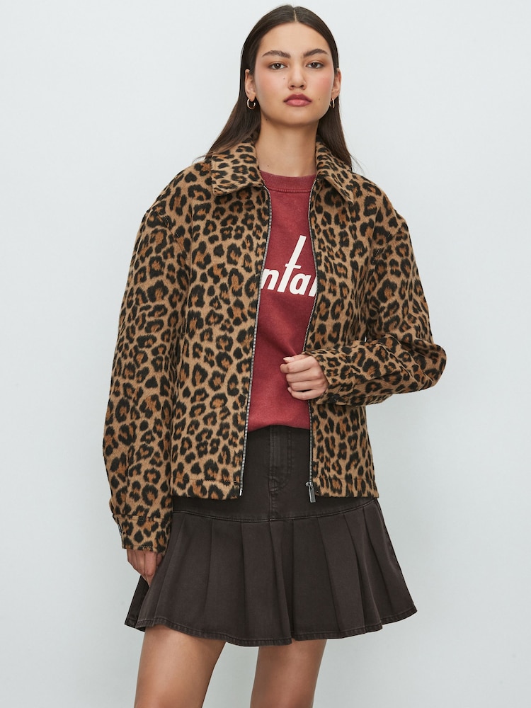 Animal Print Zip Through Jacket - Image 2 of 8