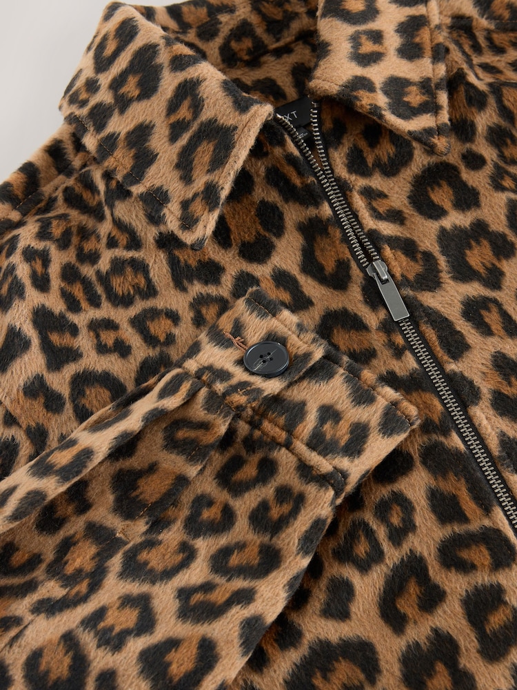 Animal Print Zip Through Jacket - Image 8 of 8