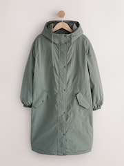 Sage Green Lightweight Padded Rain Jacket - Image 11 of 14