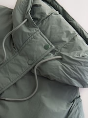 Sage Green Lightweight Padded Rain Jacket - Image 12 of 14