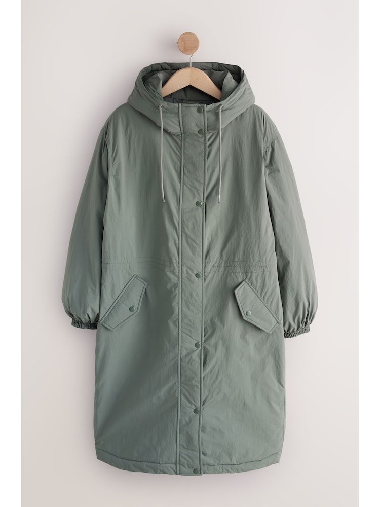 Sage Green Lightweight Padded Rain Jacket - Image 1 of 14