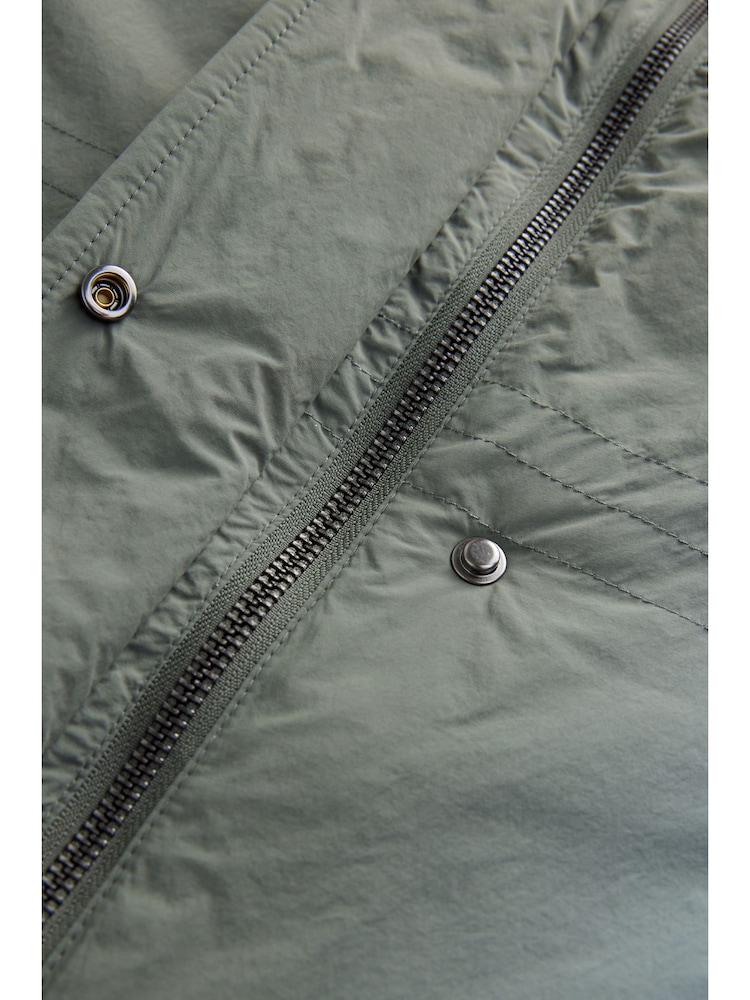 Sage Green Lightweight Padded Rain Jacket - Image 2 of 14