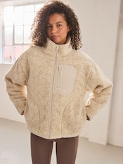 Neutro - Borg Zip Through Jacket - Imagem 1 de 9
