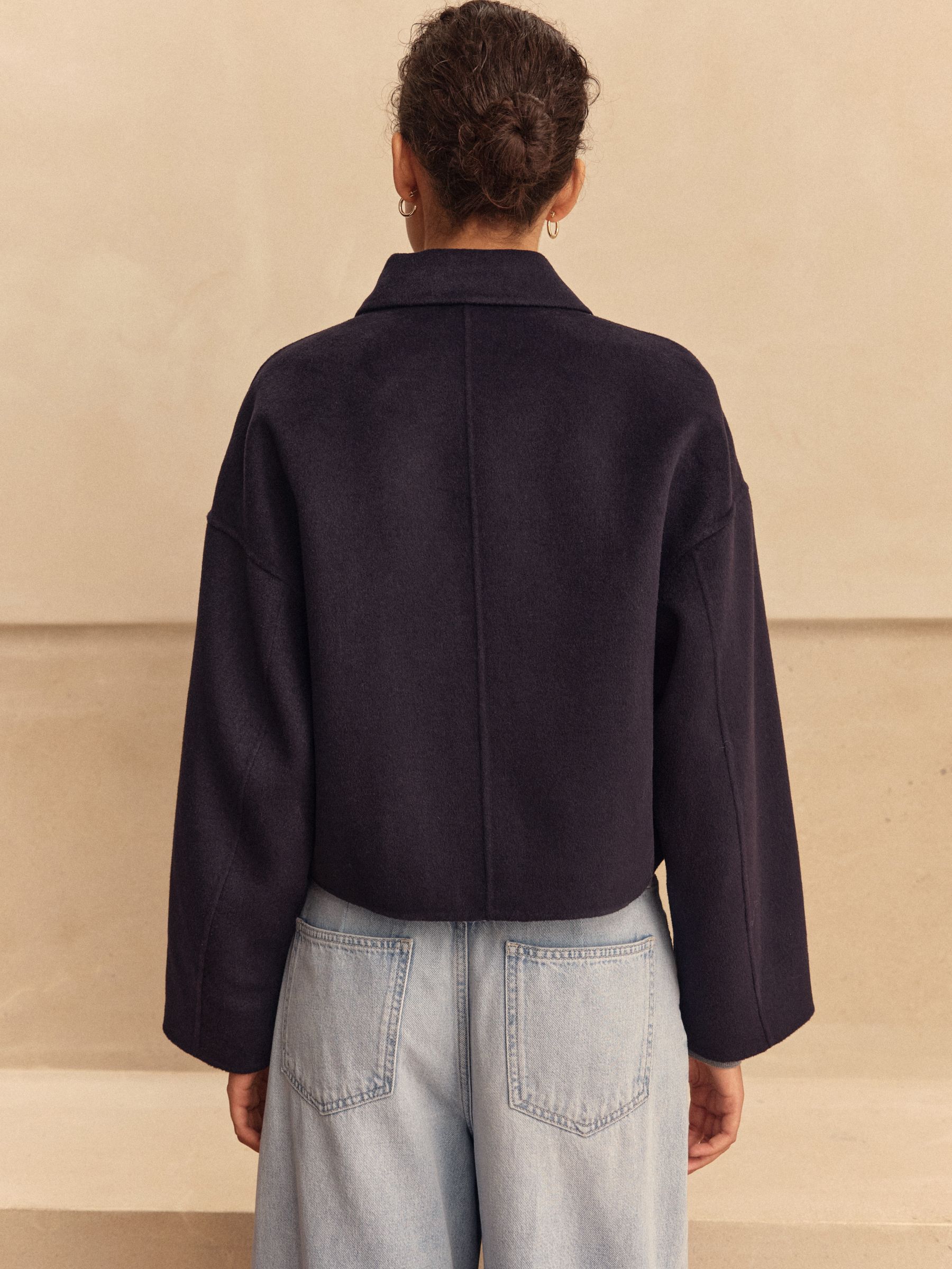 Buy Navy Blue N. Premium Handsewn Zip Through Jacket from Next USA