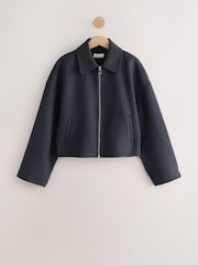 Navy Handsewn Zip Through Jacket - Image 5 of 7