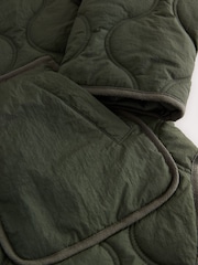 Khaki Green Khaki Quilted Cord Collar Jacket - Image 15 of 15