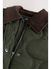 Khaki Green Khaki Quilted Cord Collar Jacket - Image 2 of 15