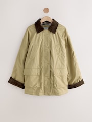 Neutral Lightweight Padded Jacket with Cord Collar - Image 1 of 5