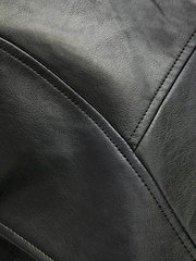 Negro - Chaqueta motera de cuero sintético - Imagen 11 de 11