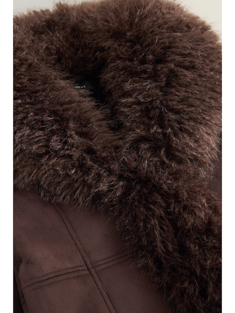 Mink Brown Penny Lane Faux Fur Lined Jacket - Image 1 of 15