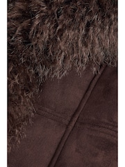 Mink Brown Penny Lane Faux Fur Lined Jacket - Image 4 of 15
