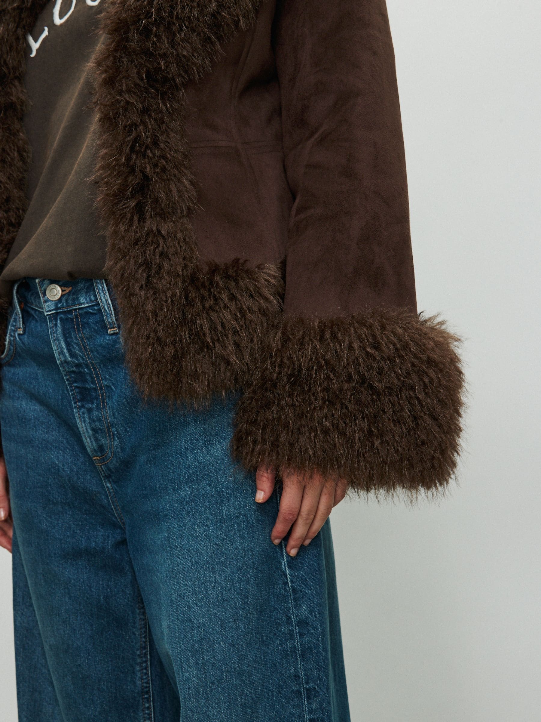 Buy Chocolate Brown Penny Lane Faux Fur Lined Jacket from Next Canada